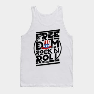 'Freedom Rock and Roll' Cool Rock n Roll 4th of July Gift Tank Top